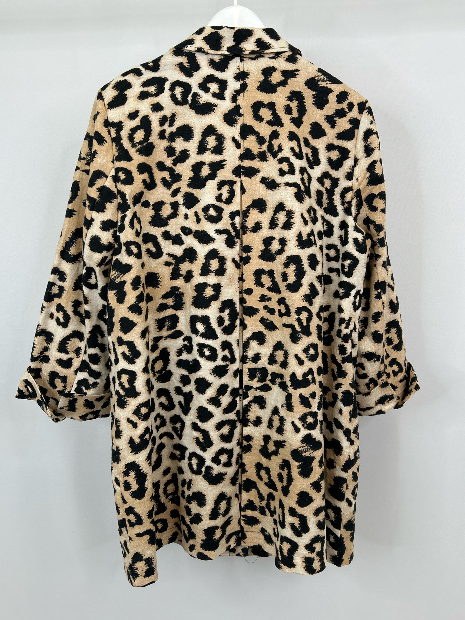 CHICO'S Size 16/18 BEIGE AND BLACK Women Jacket