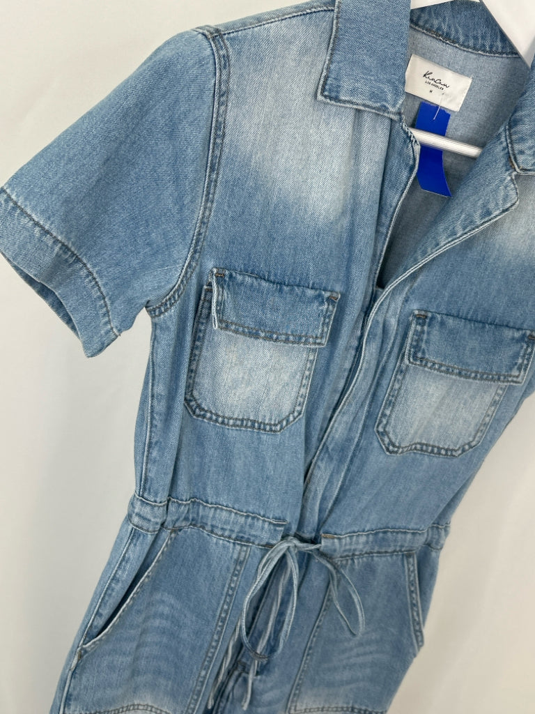 KanCan Women Size M Blue Denim Jumpsuit NWT