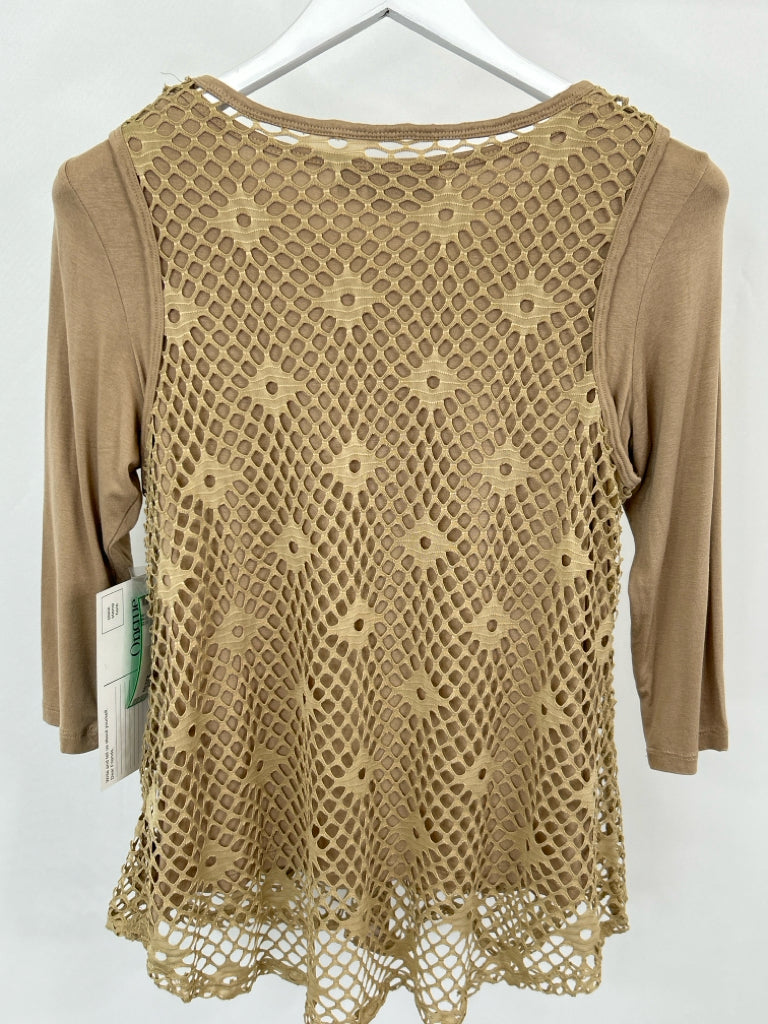 ONQUE CASUALS Size SP Tan Top NWT