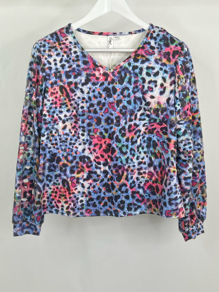 ETHYL Women Size M BLUE AND PINK Top