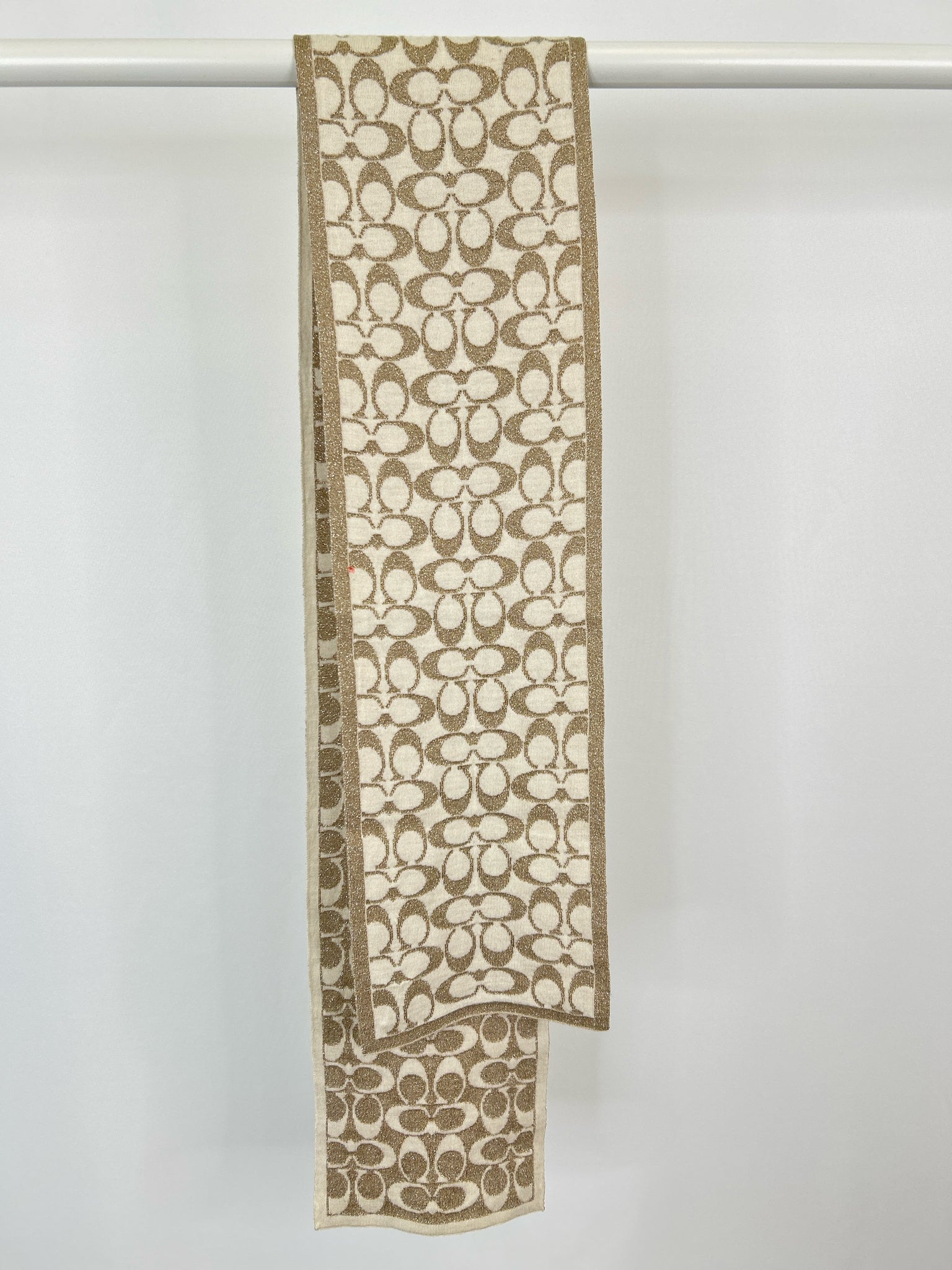 COACH BEIGE AND GOLD Women Scarf