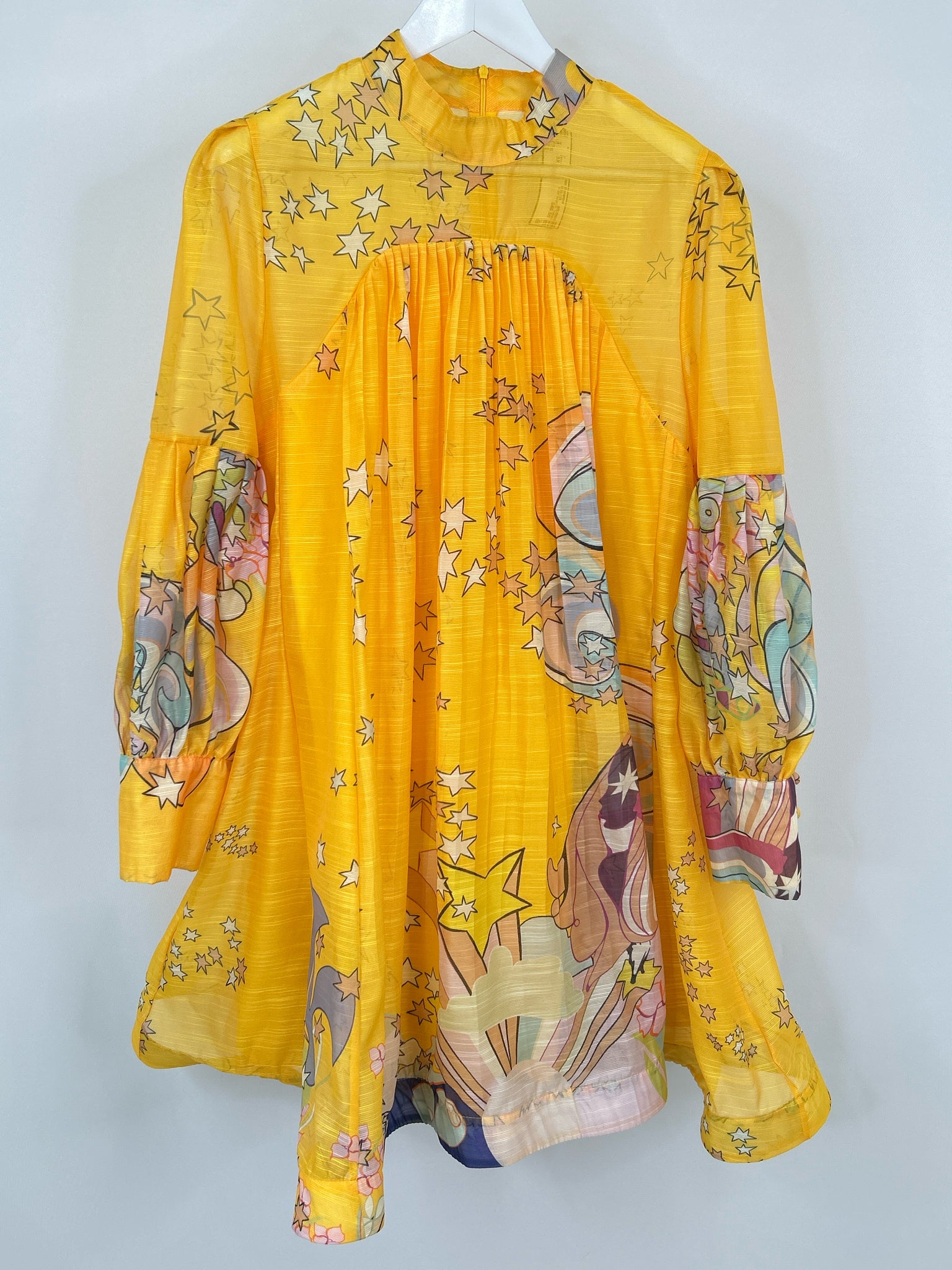 N BY NANCY Size 3X Yellow Print Women Dress