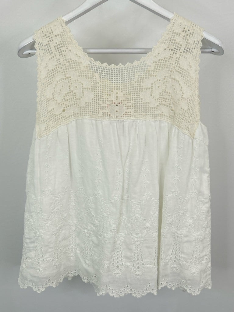 JOHNNY WAS Size M White Women's Top