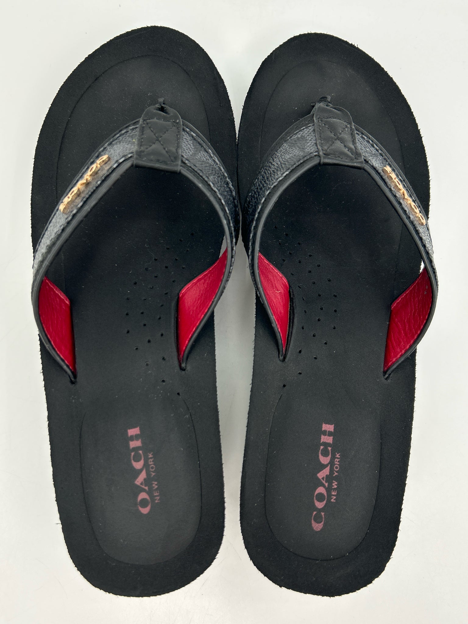 Coach Size 7.5M Black Women Sandal