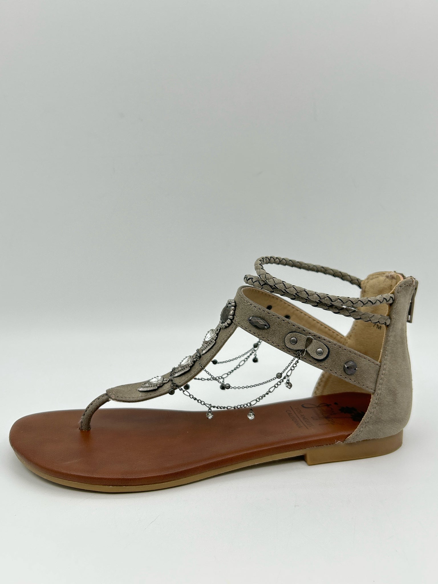 JELLYPOP Size 7M Grey Women Sandal