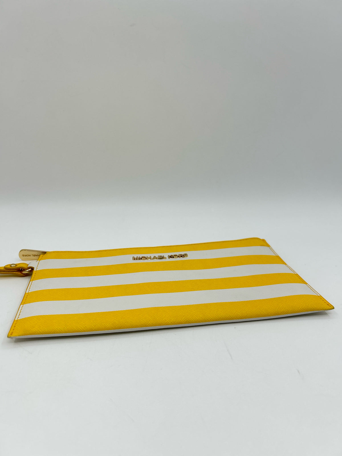 MICHAEL KORS Yellow Striped Women Wristlet