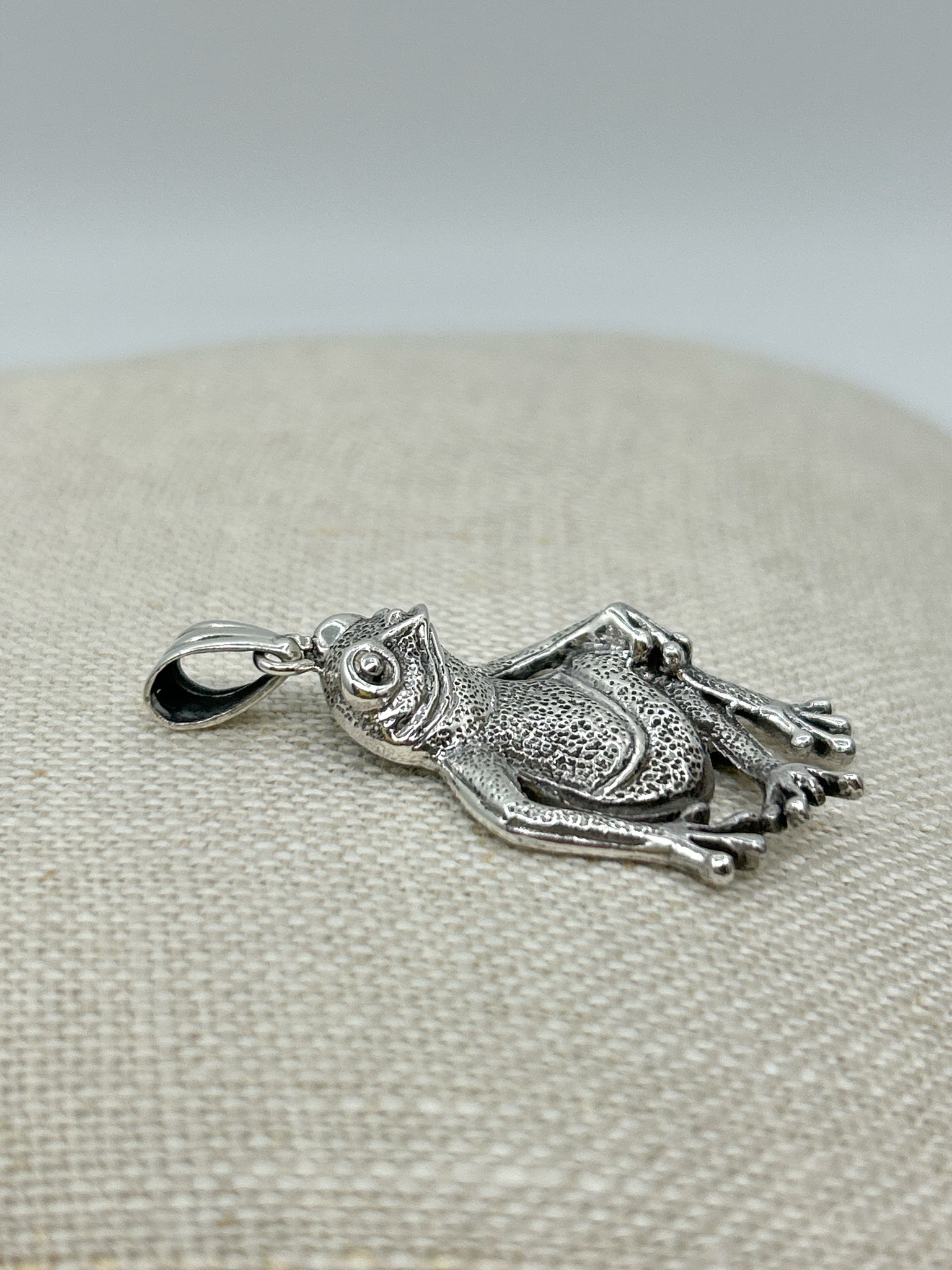 Sterling Silver Frog Pendant