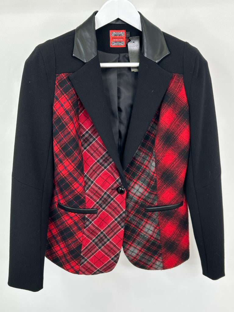 SIMON CHANG Women Size 6 black and red Blazer