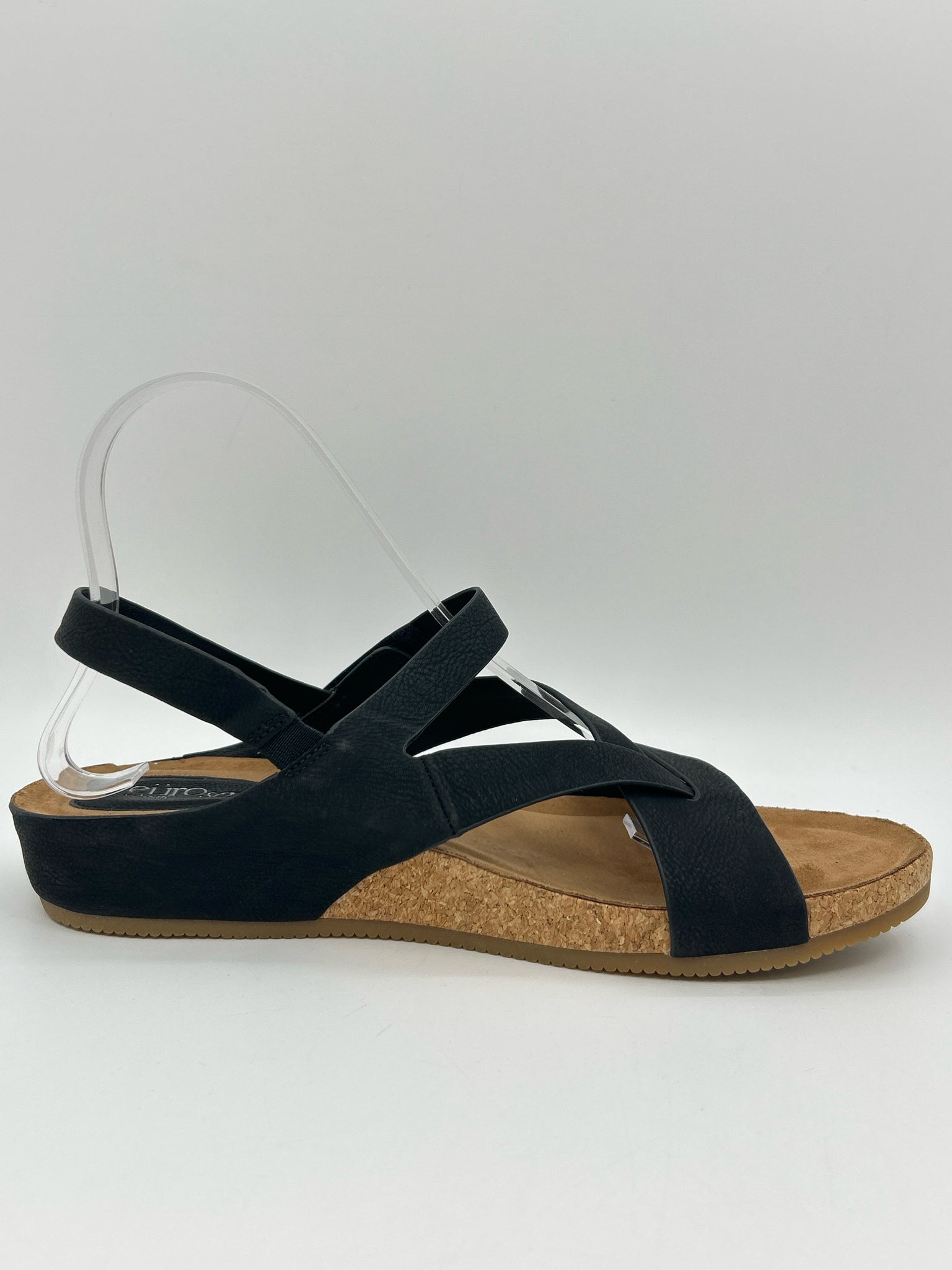 EURO SOFT Size 8.5M Black Women Sandal