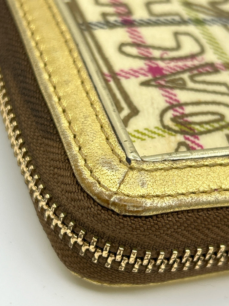 COACH Yellow and Gold Women's Wallet