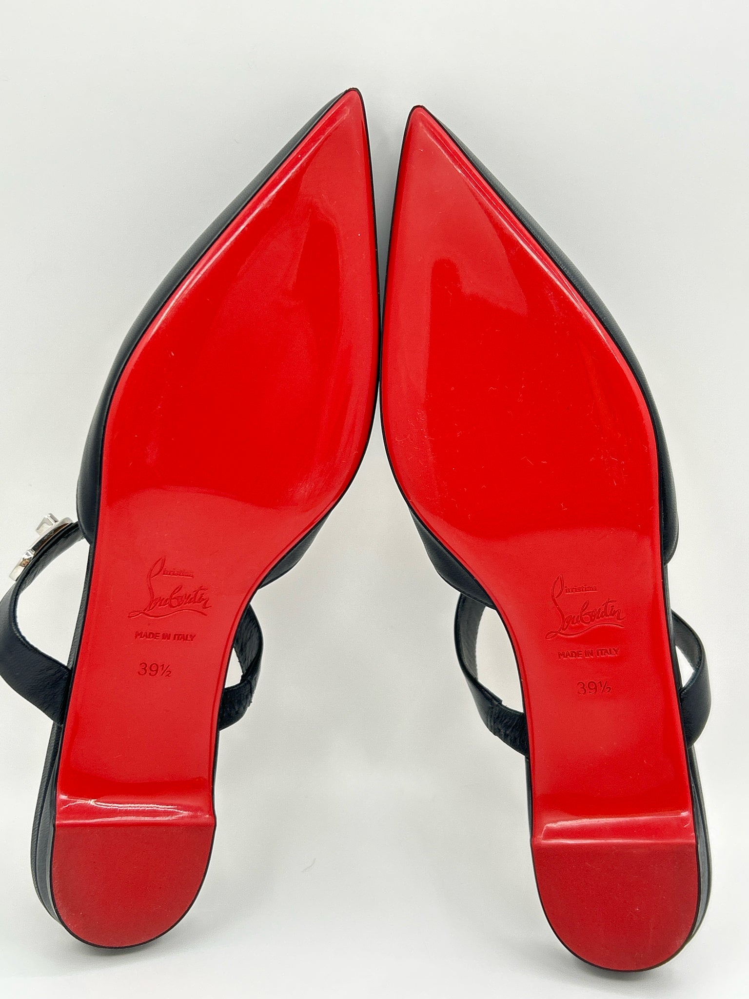 CHRISTIAN LOUBOUTIN Size 39.5 Black Women Flats