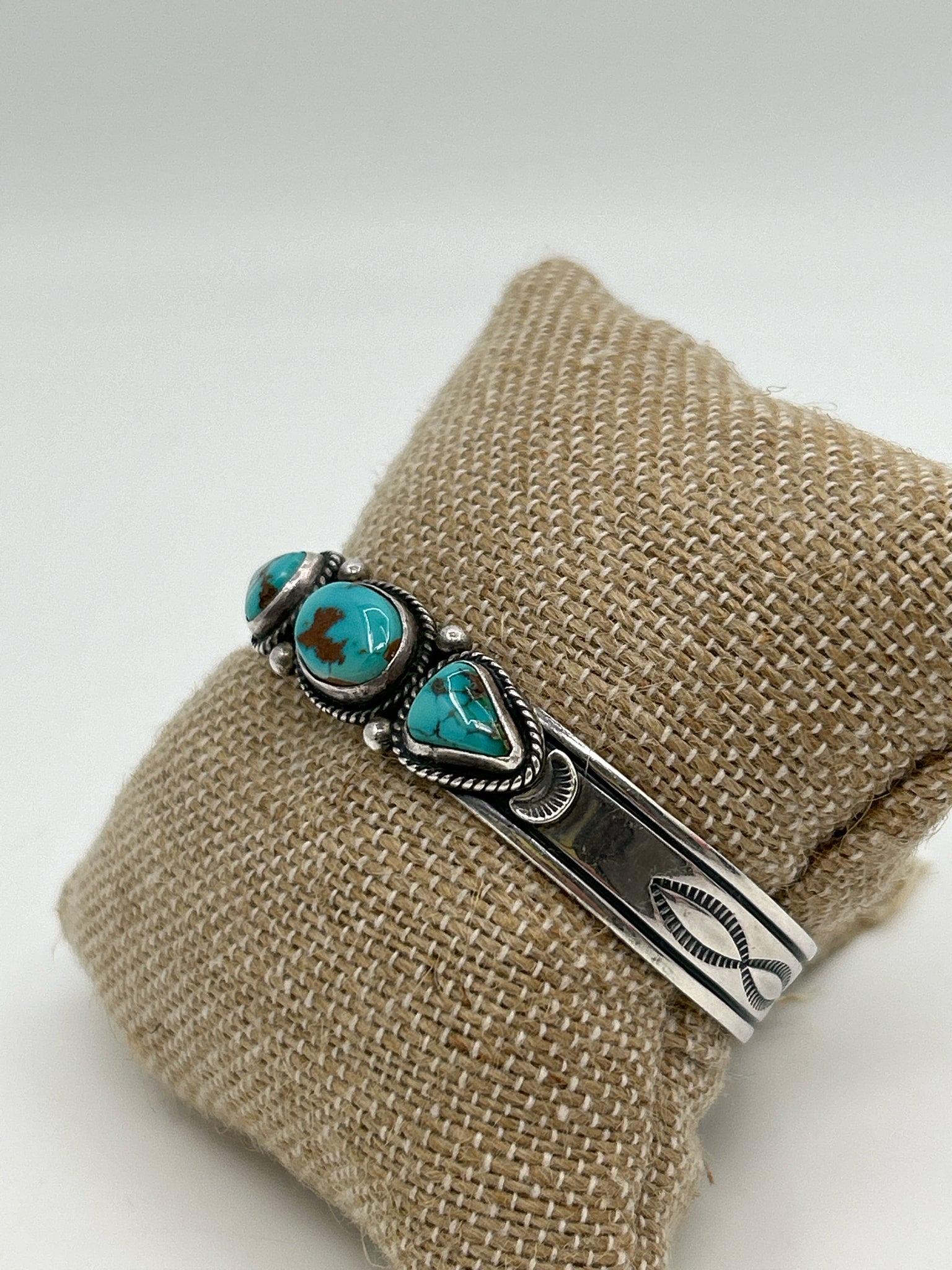 ANDY CADMAN SILVER AND TURQUOISE Bracelet