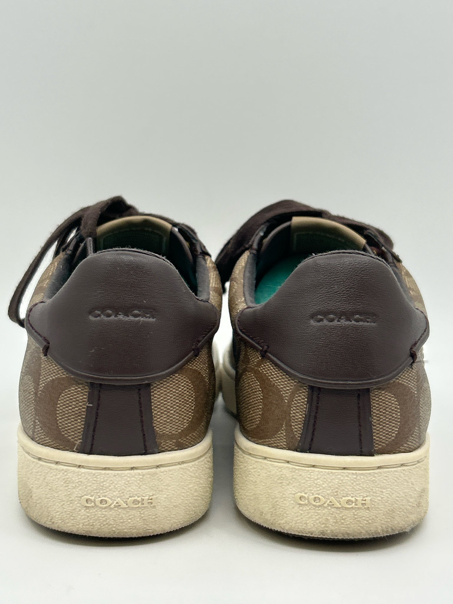 COACH Size 9.5B BROWN MONOGRAM Women Sneakers