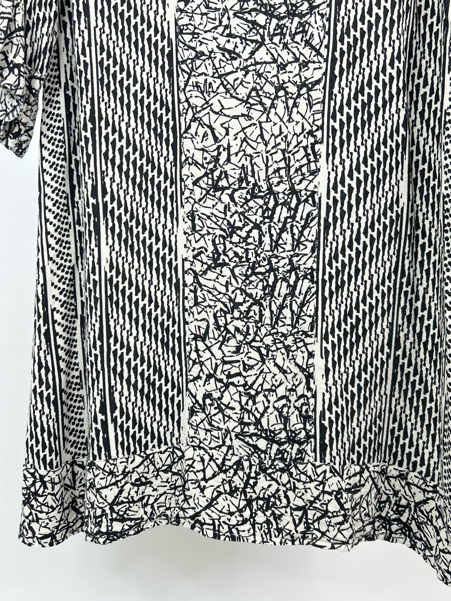 SOFT SURROUNDINGS Size 1X Black and Ecru Women Dress