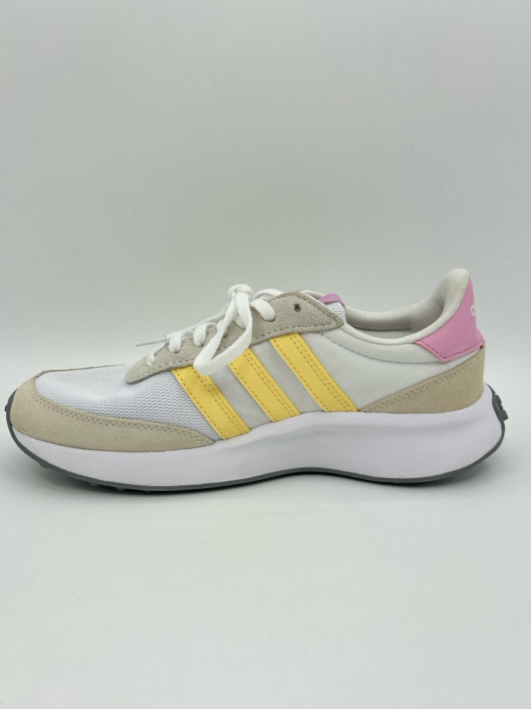 ADIDAS Size 7.5 White and PINK Sneakers