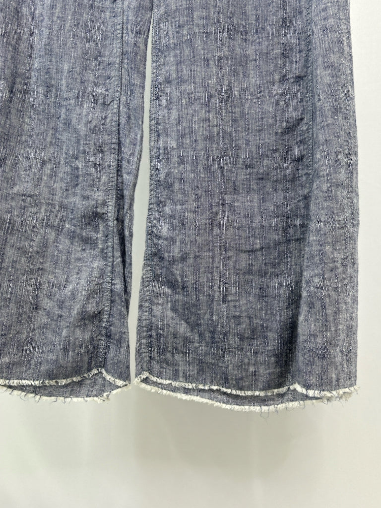 FREE PEOPLE Women Size 12 Blue Linen Pants NWT