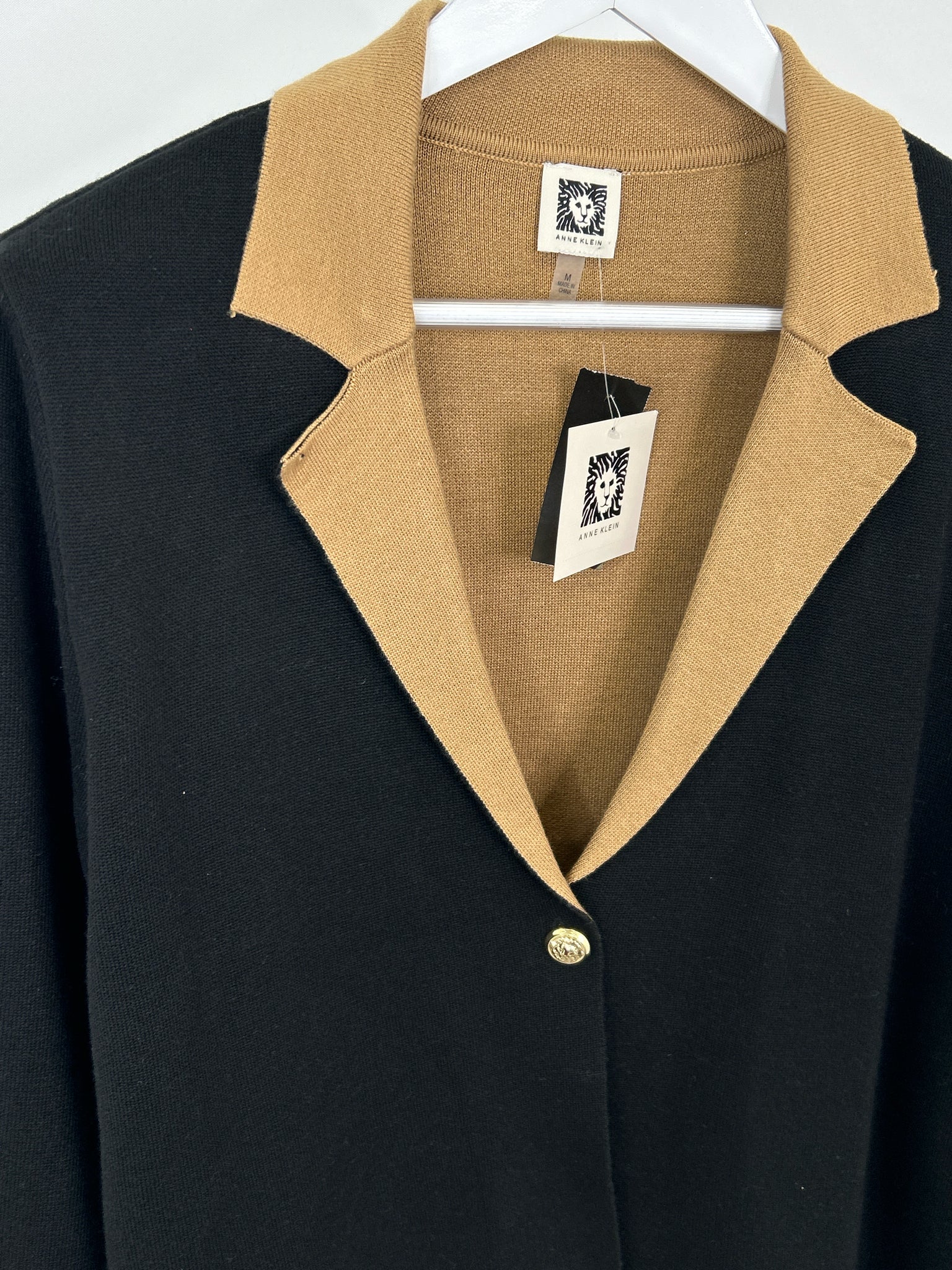ANNE KLEIN NWT Size M Black & Brown Women Jacket
