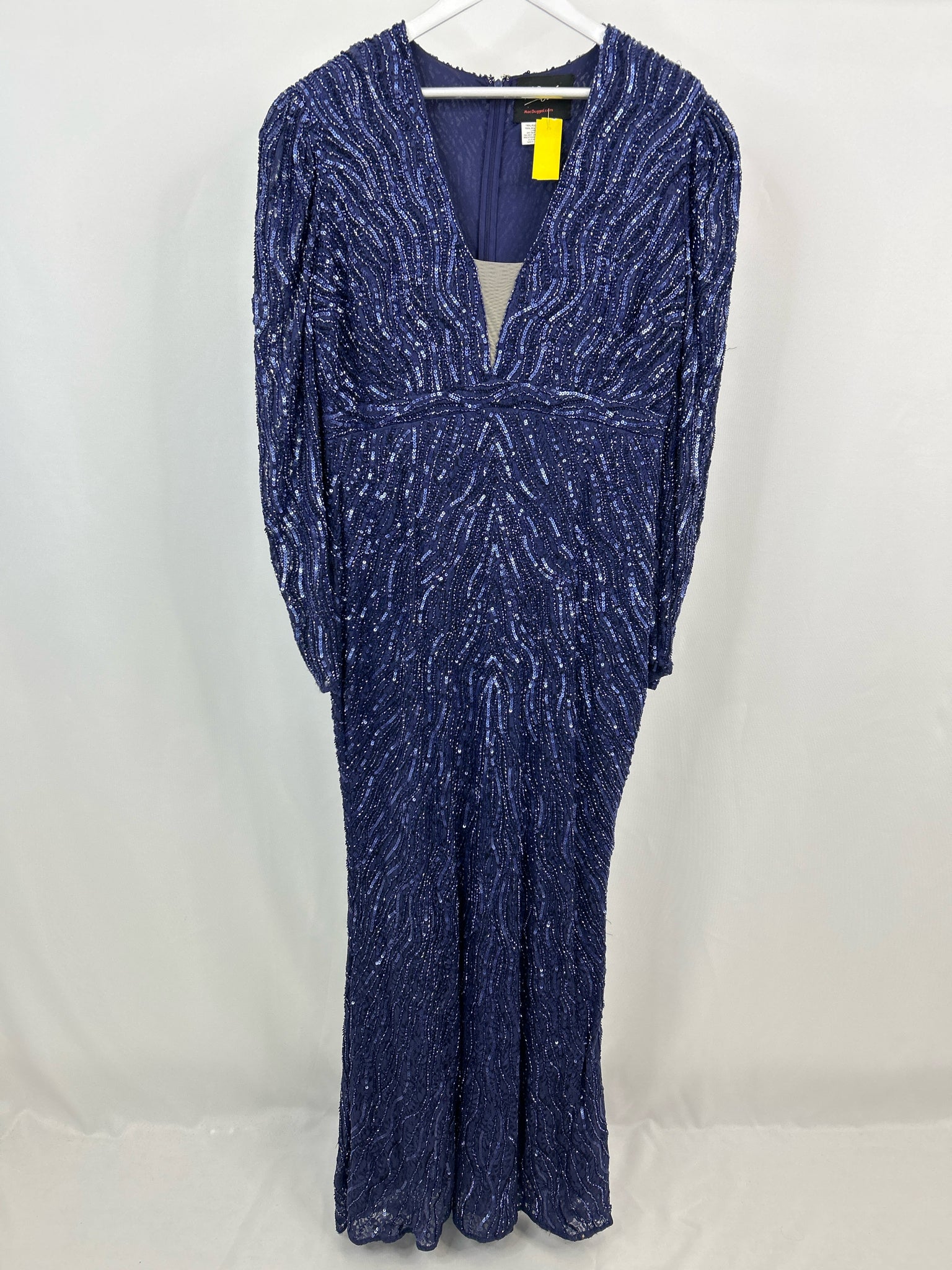 MAC DUGGAL Size 14 Navy Women Dress