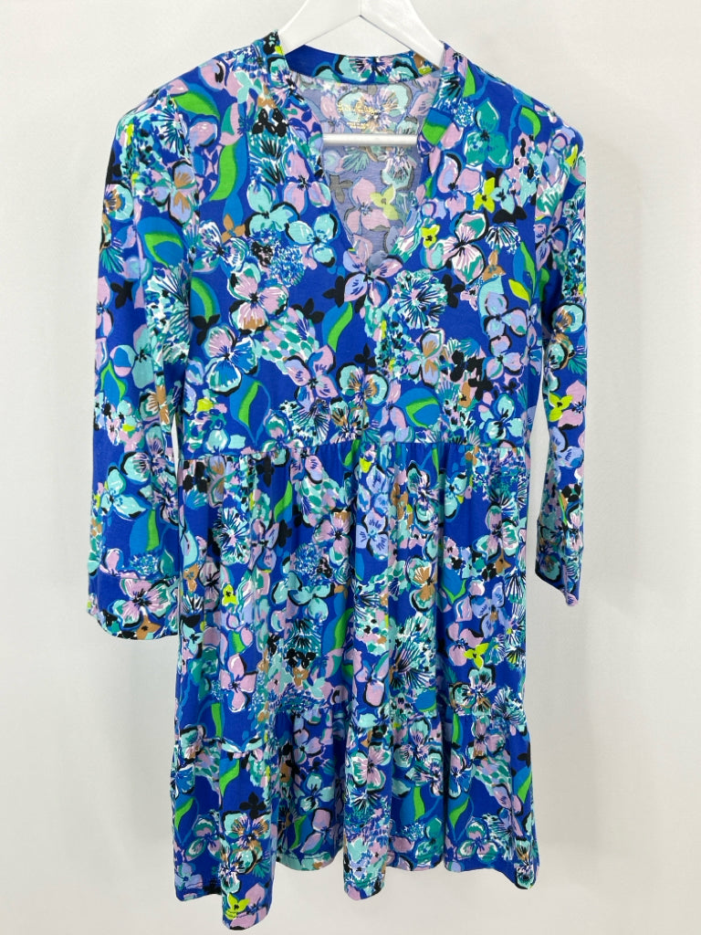 LILLY PULITZER Women Size S Blue floral Dress