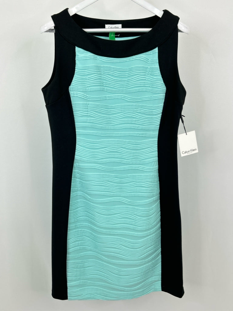 CALVIN KLEIN Size 14 Teal Dress