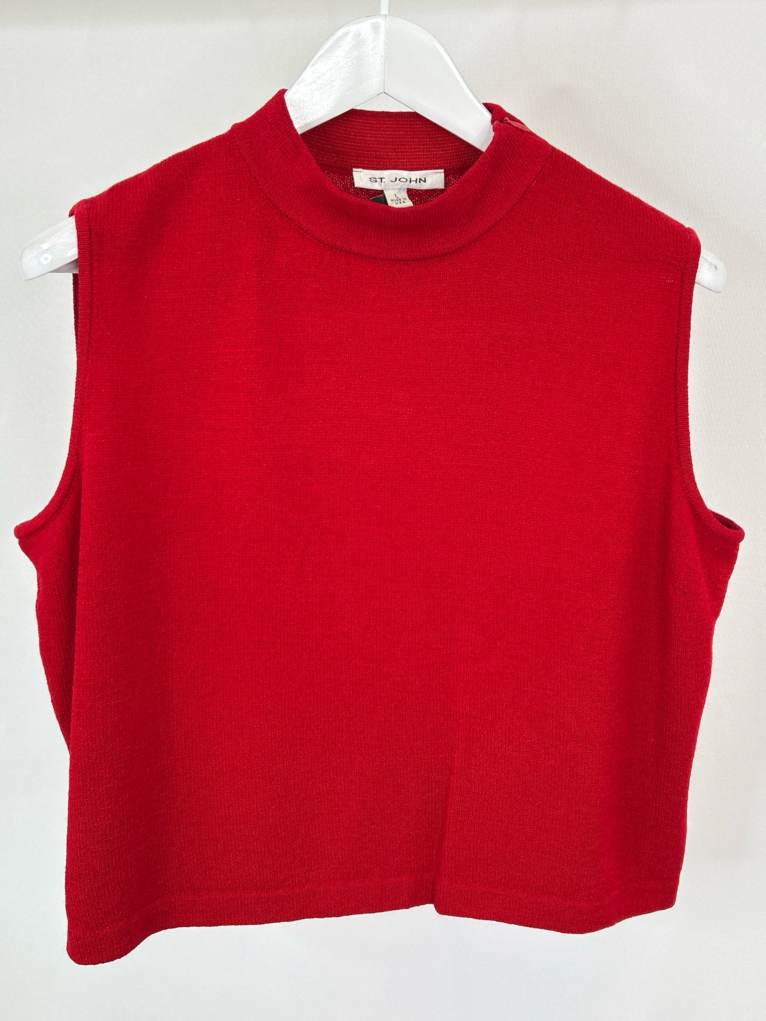 ST JOHN Size L Red Women Sweater