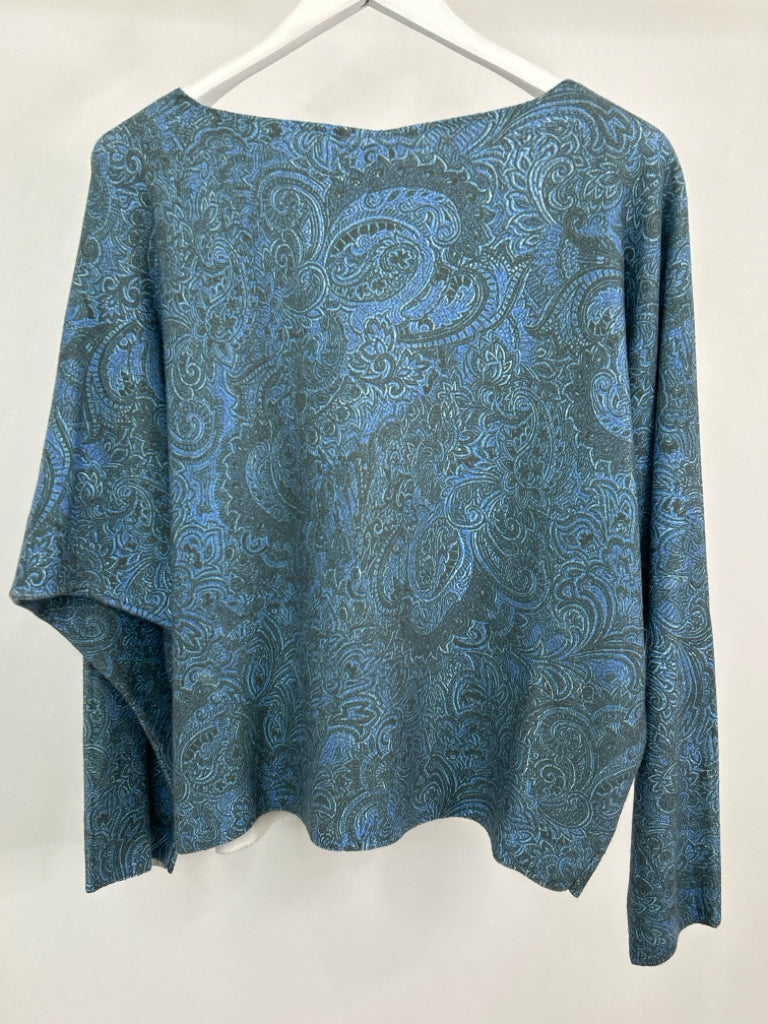 ETHYL Women Size M BLUE AND GREY Sweater