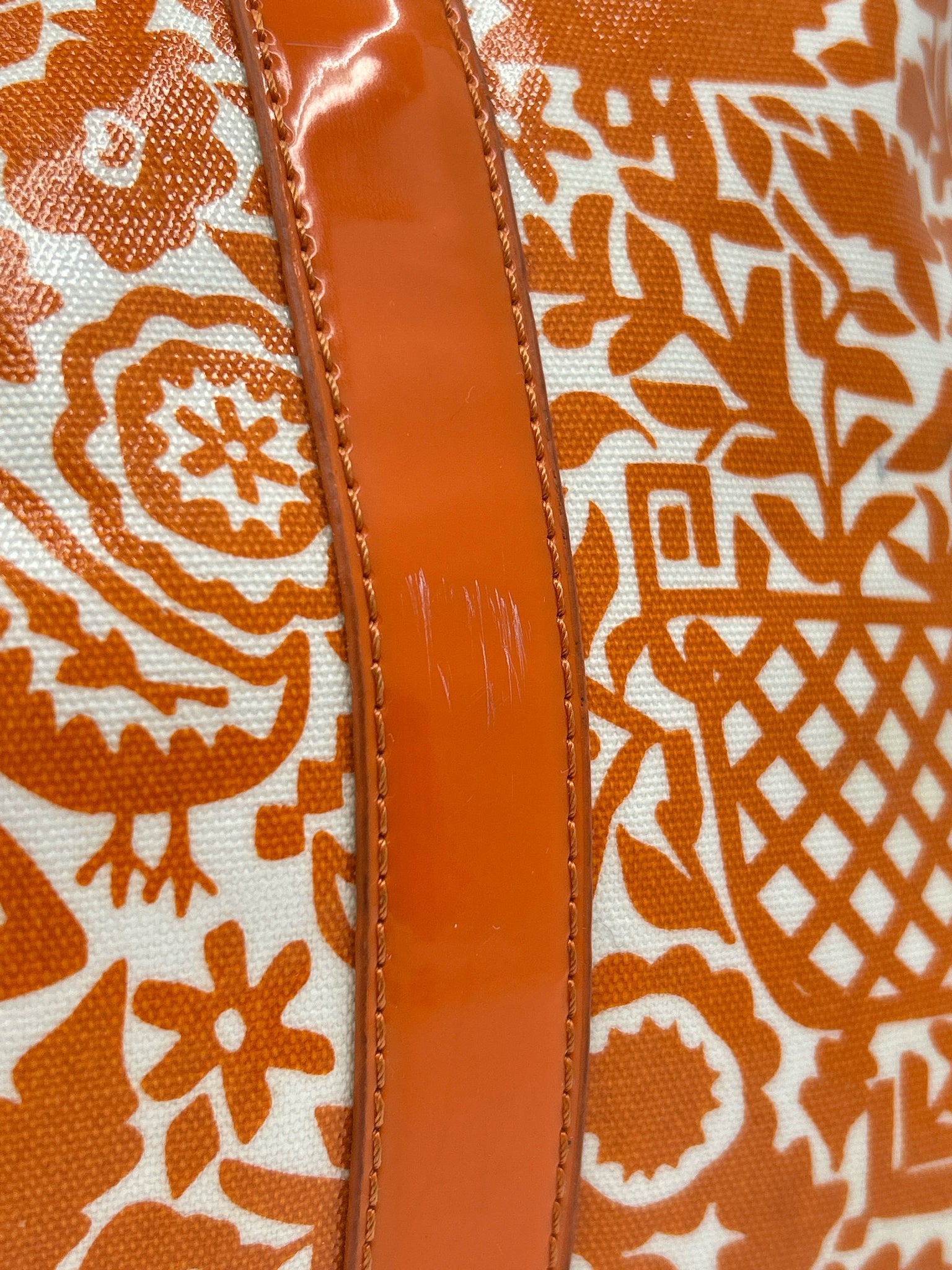 TORY BURCH ORANGE AND WHITE Women Tote