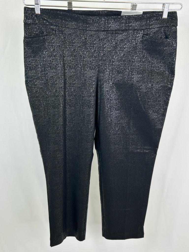 CHICO'S Women Size 20 Black Print Pants NWT