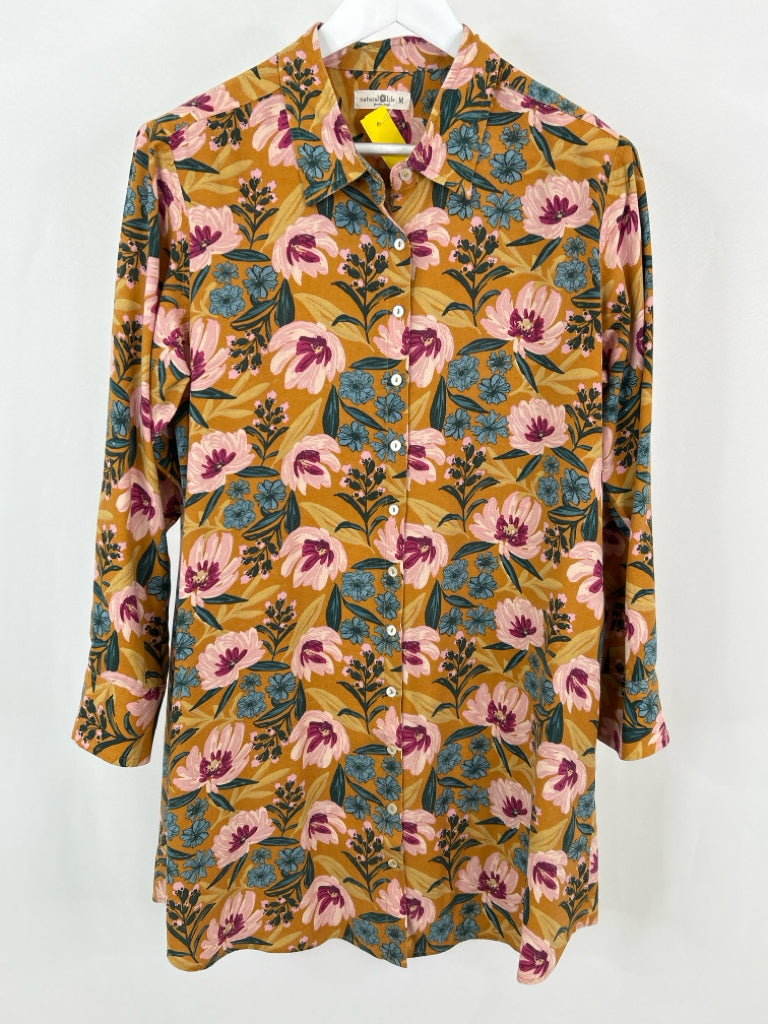 NATURAL LIFE Size M YELLOW FLORAL Dress