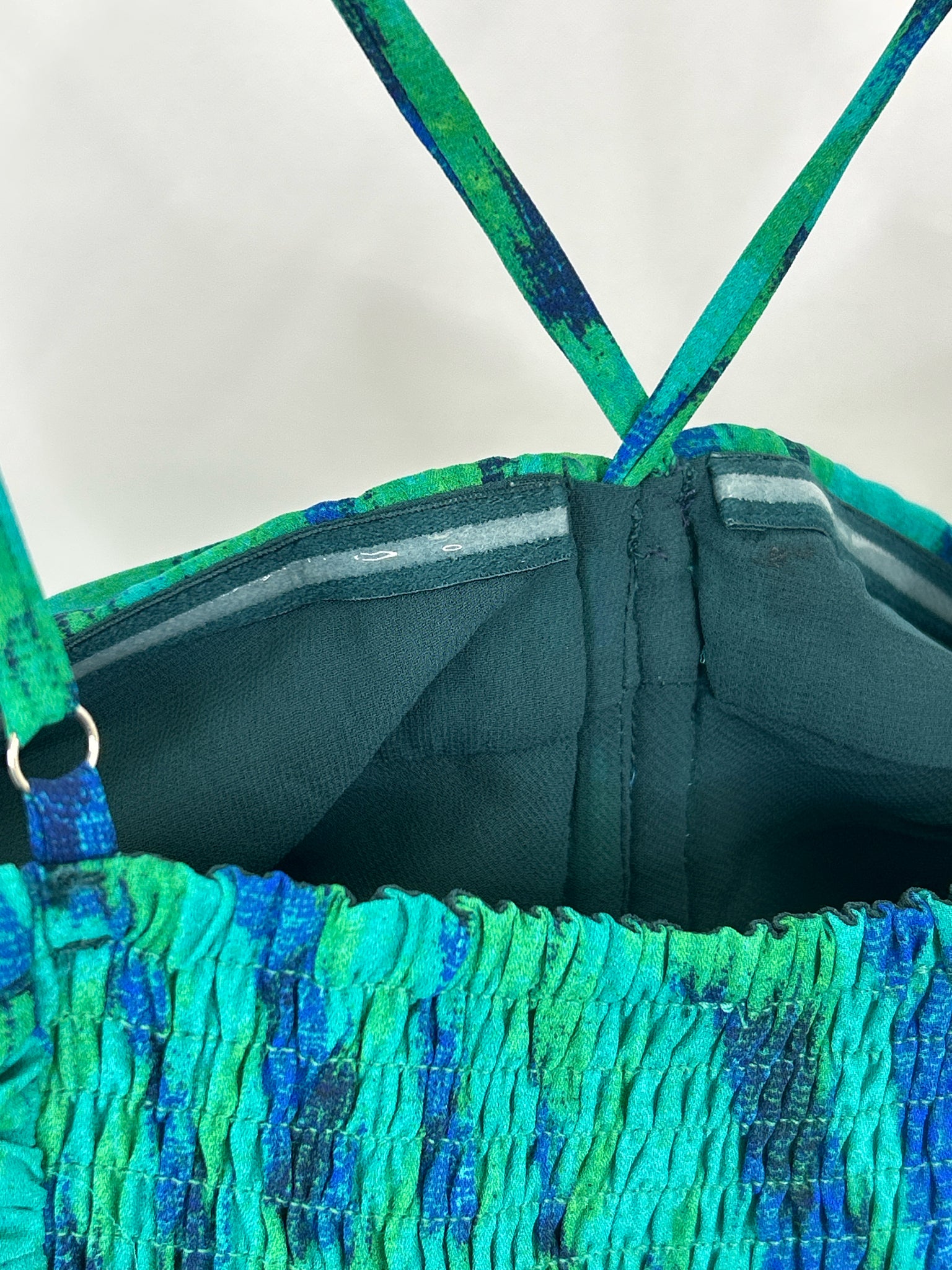 HAY PARKER Size L Green and Blue Women Dress