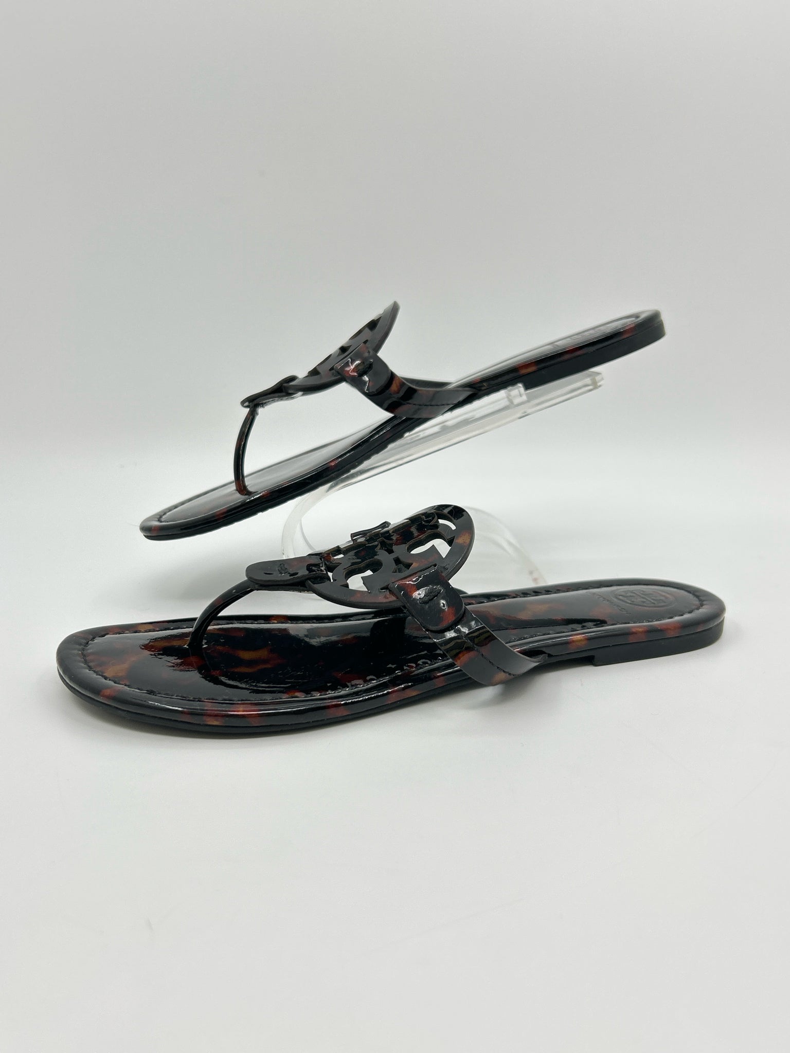 TORY BURCH Size 8M BROWN & BLACK Women Sandal
