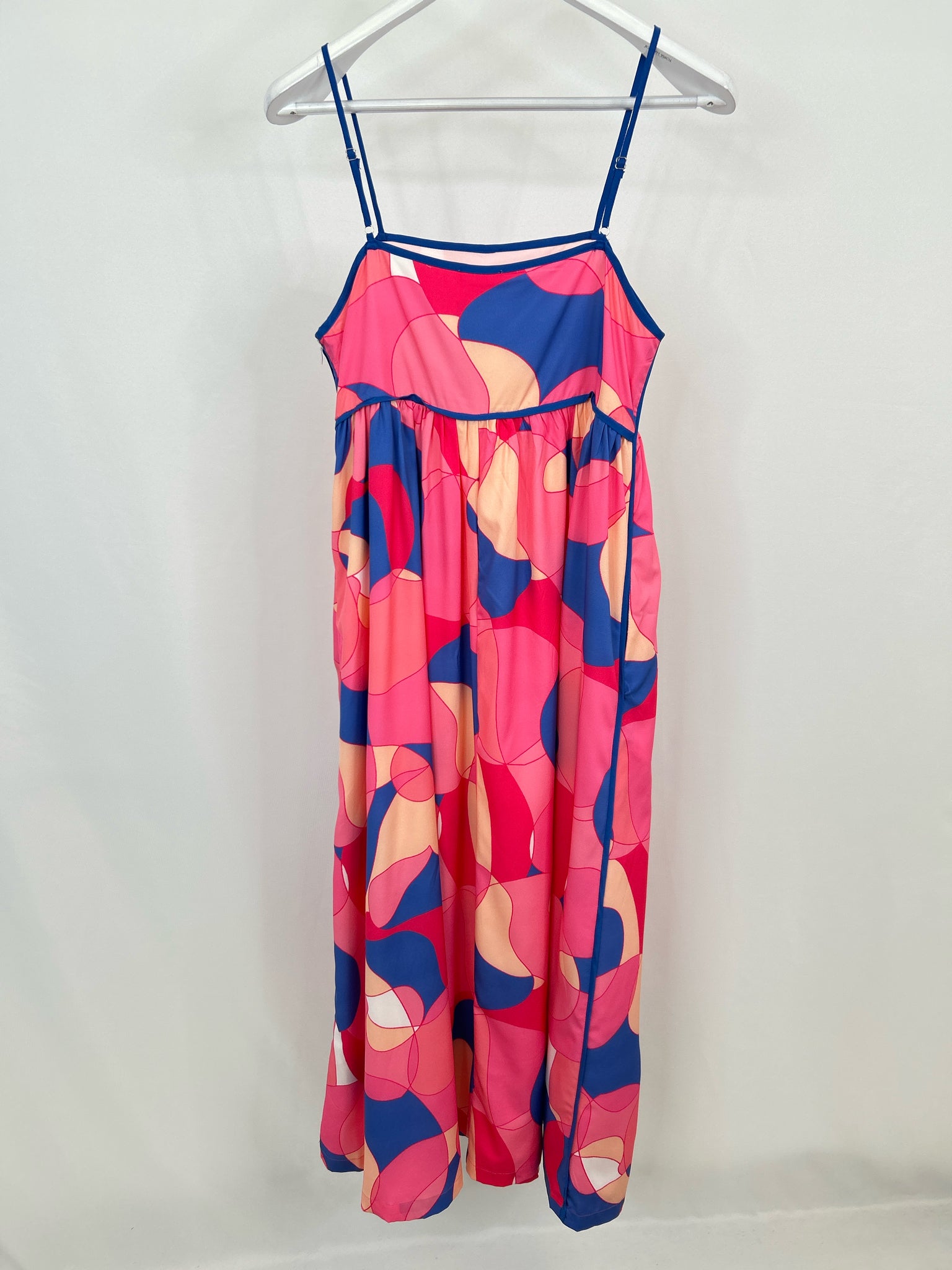 TCEC Size M Pink and Blue Women Dress