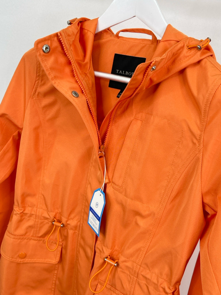 TALBOTS Women Size XS Orange Raincoat NWT