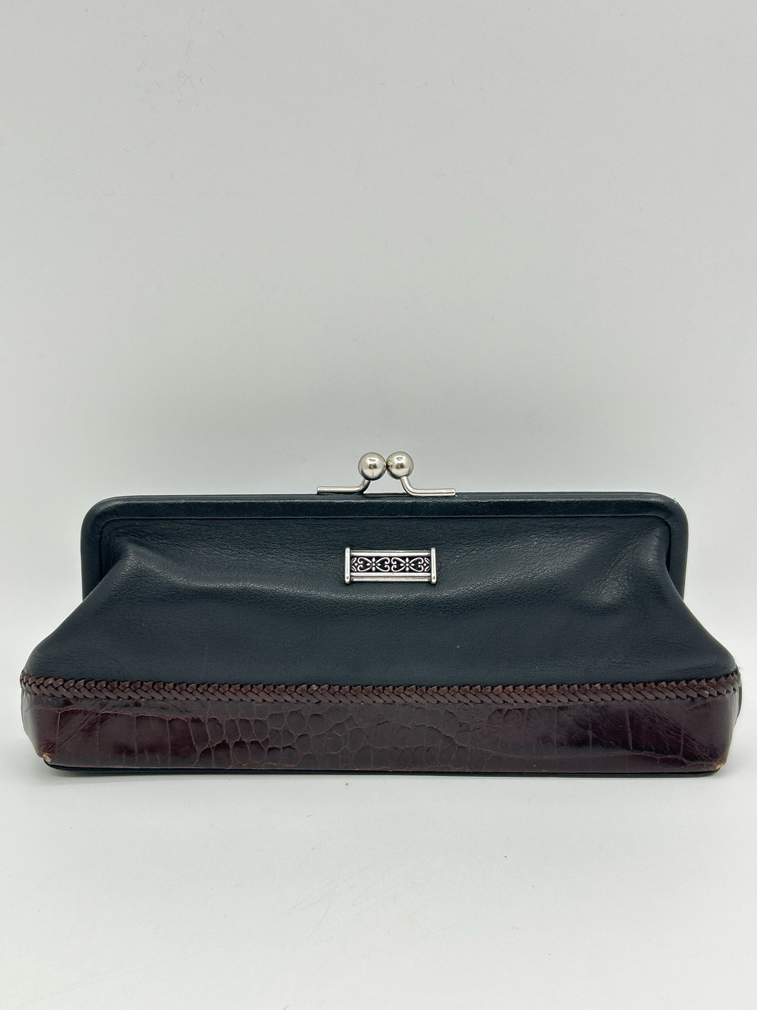 BRIGHTON black and brown Women Clutch