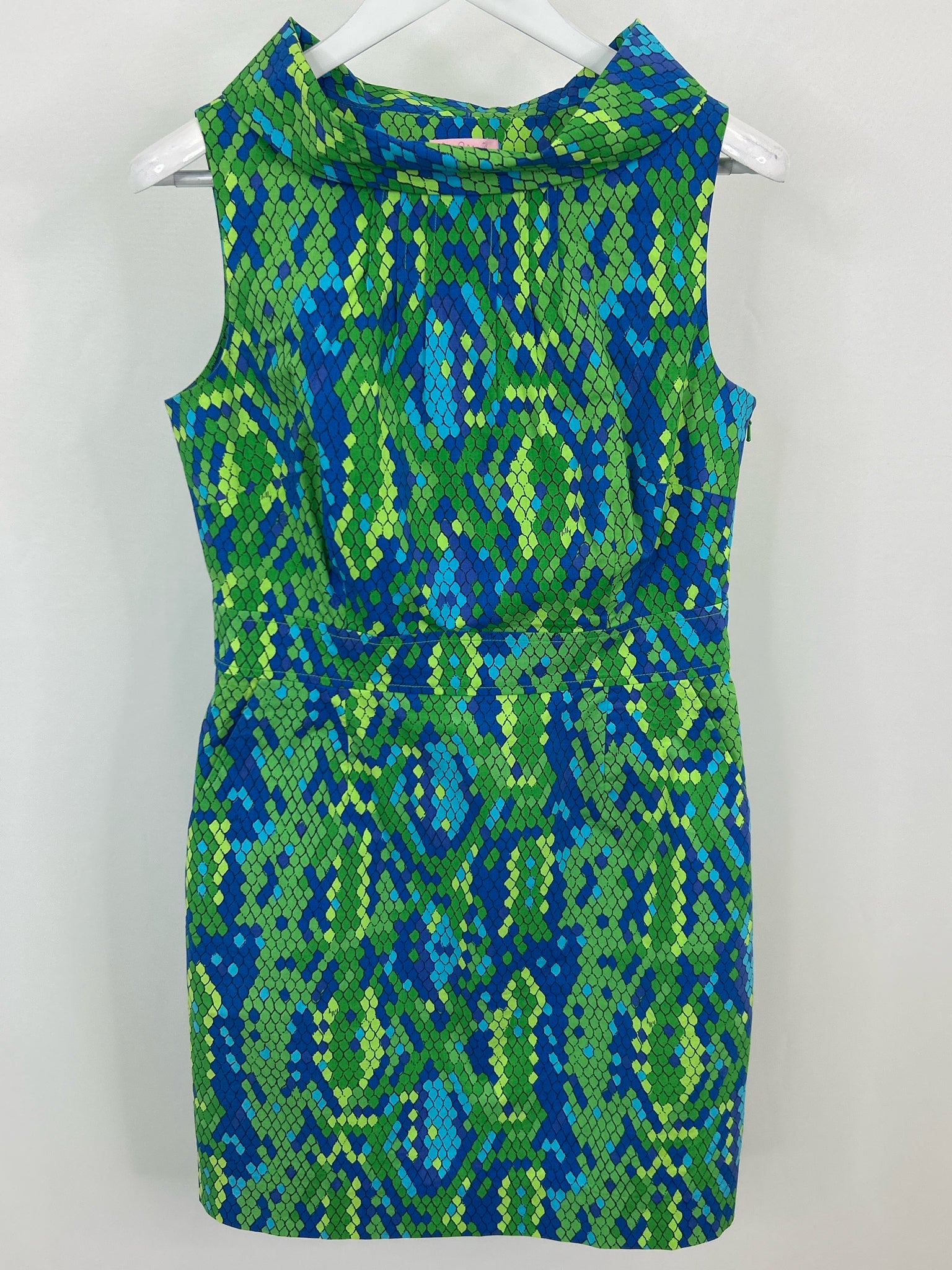 LILLY PULITZER Size 10 Green and Blue Women Dress