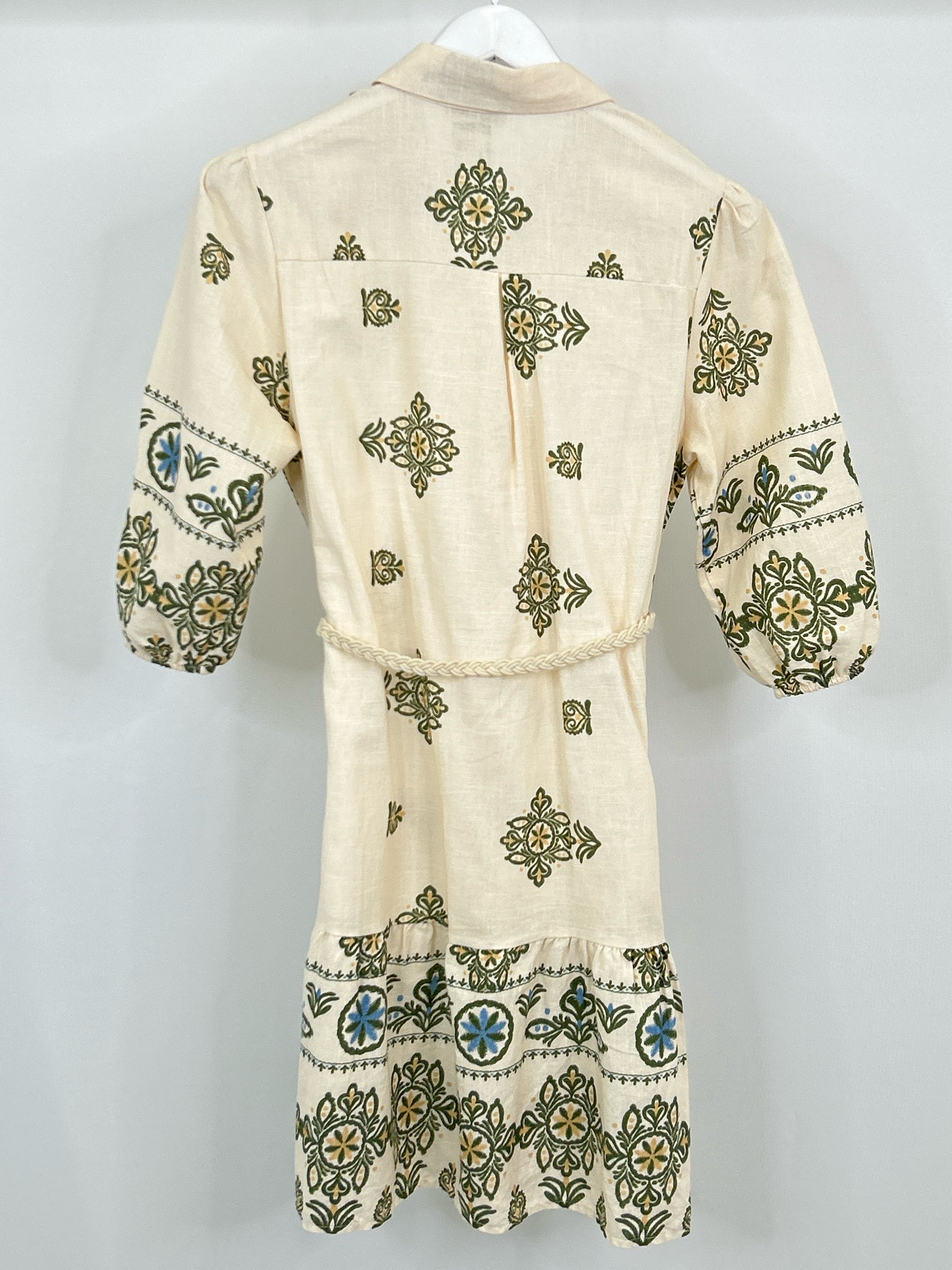SPIGHE DI LINO Size M Cream Print Women Dress