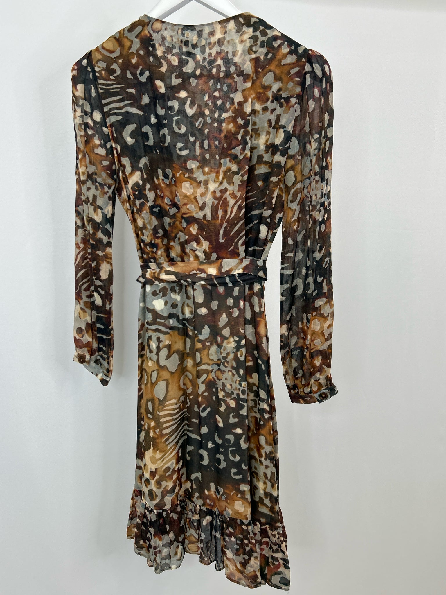MASSIMO DUTTI Size 4 BROWN AND GREY Women Dress