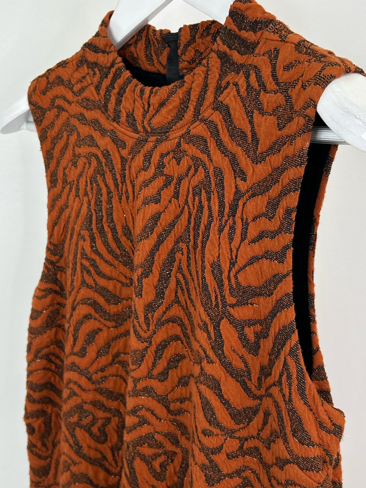 ANTHROPOLOGIE Size M Orange Print Women Dress