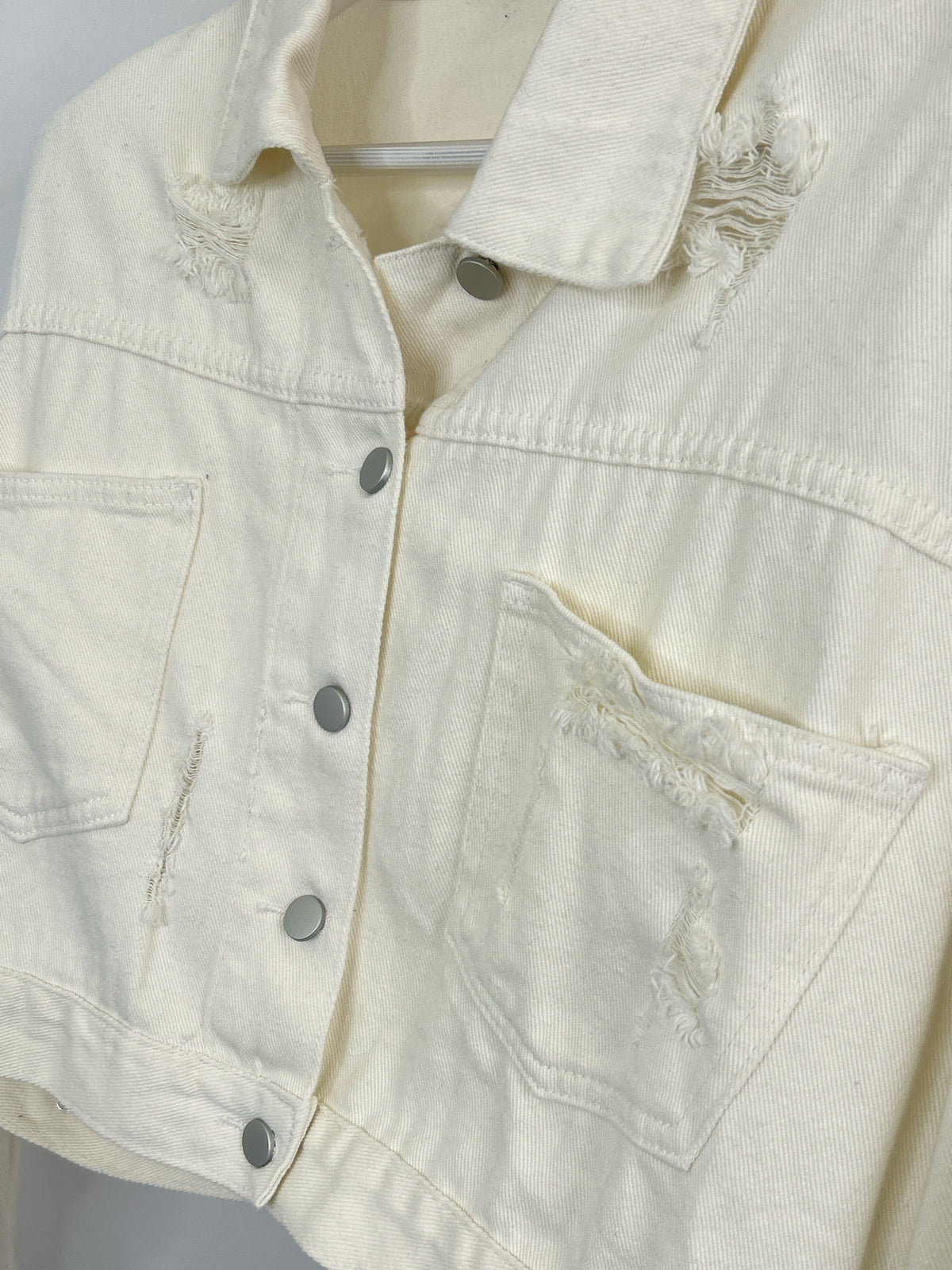 BLUE B Size S/M white denim Women Jacket