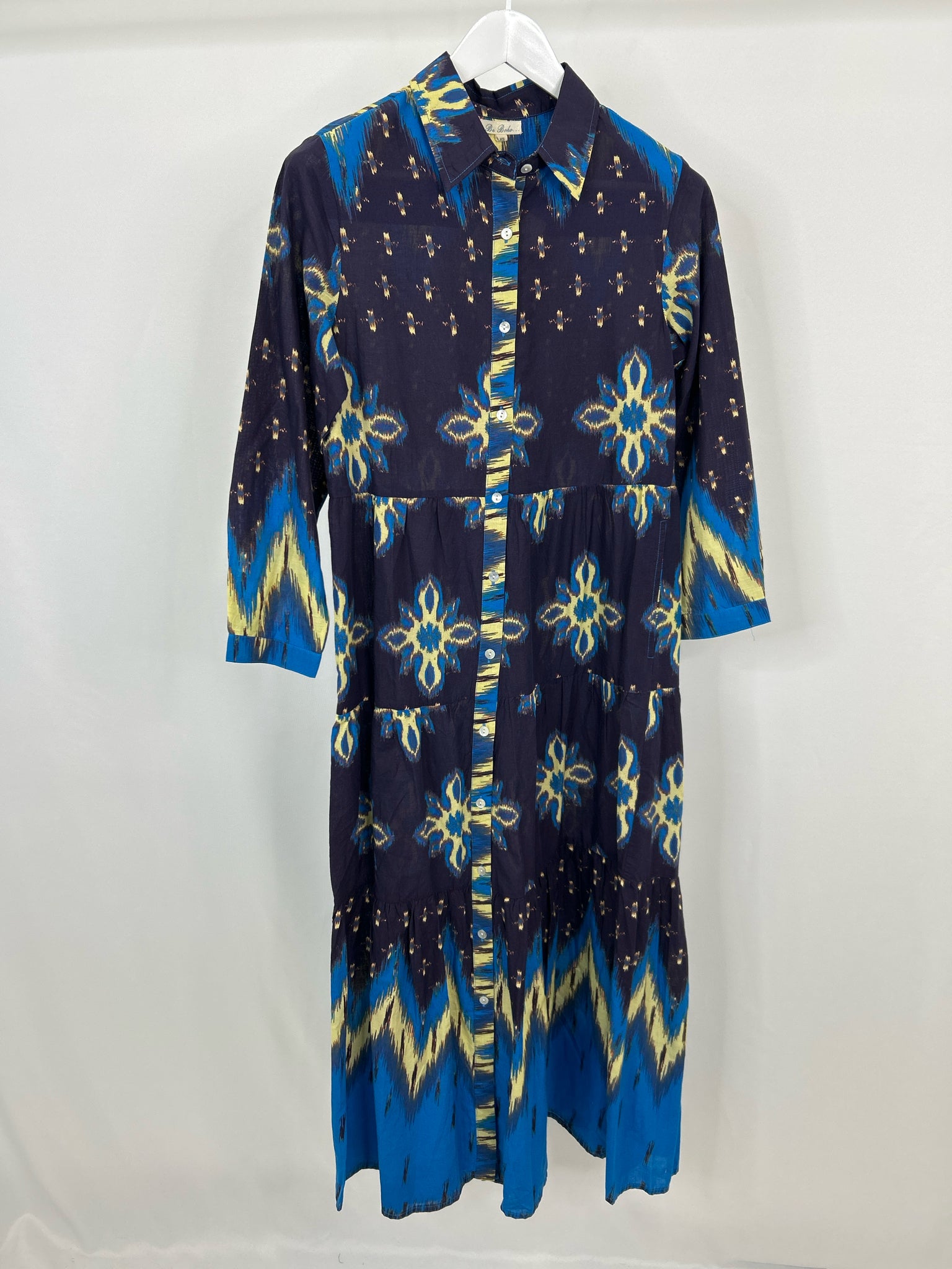 BE BOHO Size XS Navy Print Women Dress