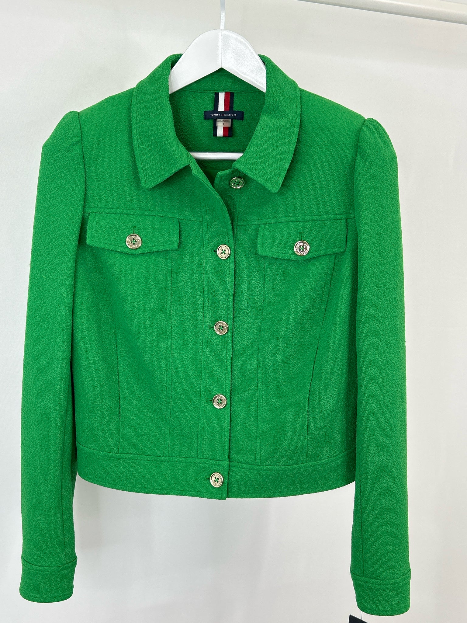 TOMMY HILFIGER Size 8 Green Women Jacket