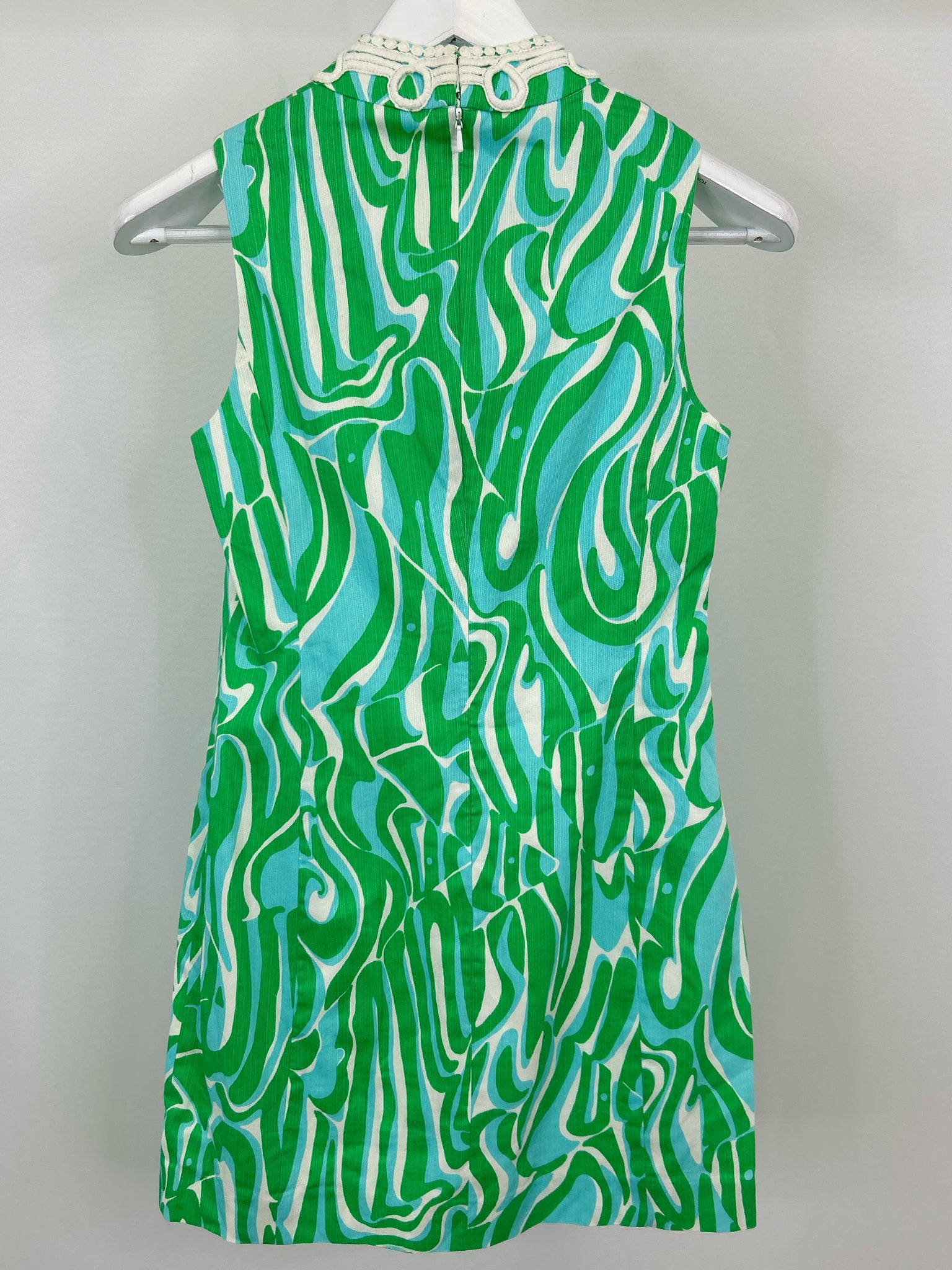 LILLY PULITZER Size 2 GREEN AND WHITE Women's Dress