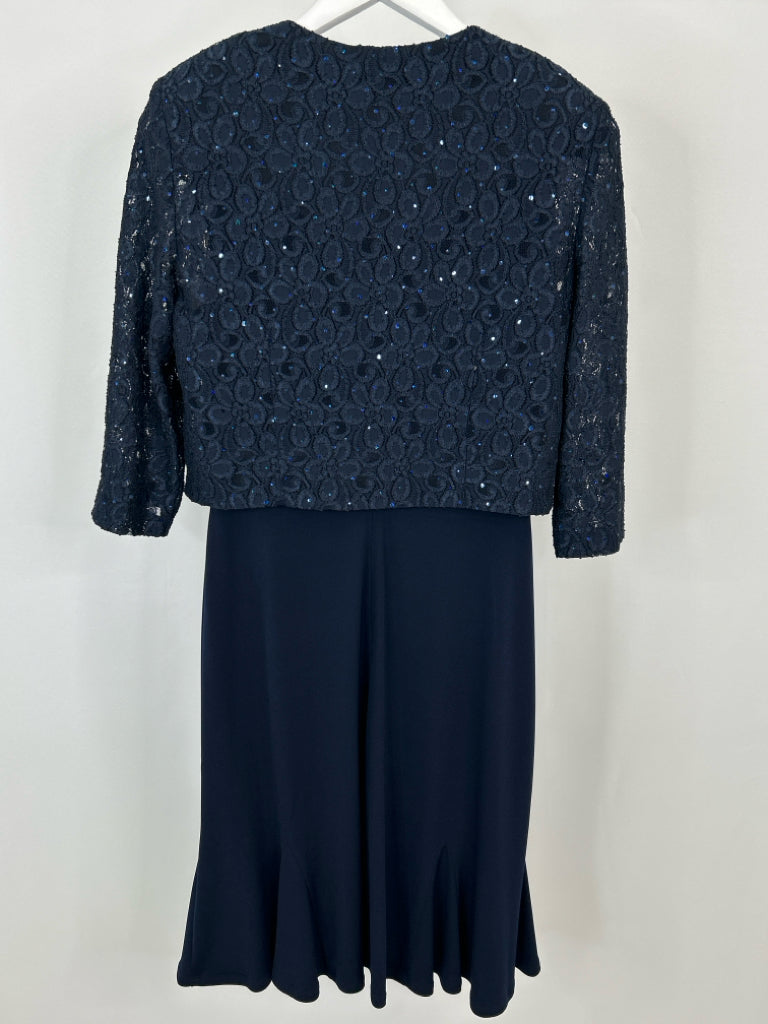 JESSICA HOWARD Size 8 Navy Women's 2-Piece w/dress