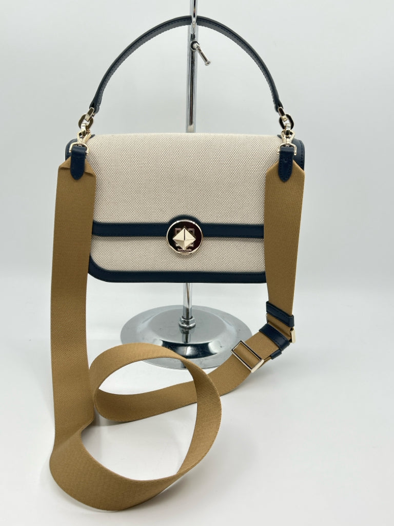 KATE SPADE Navy & Beige Audrey Flap Purse