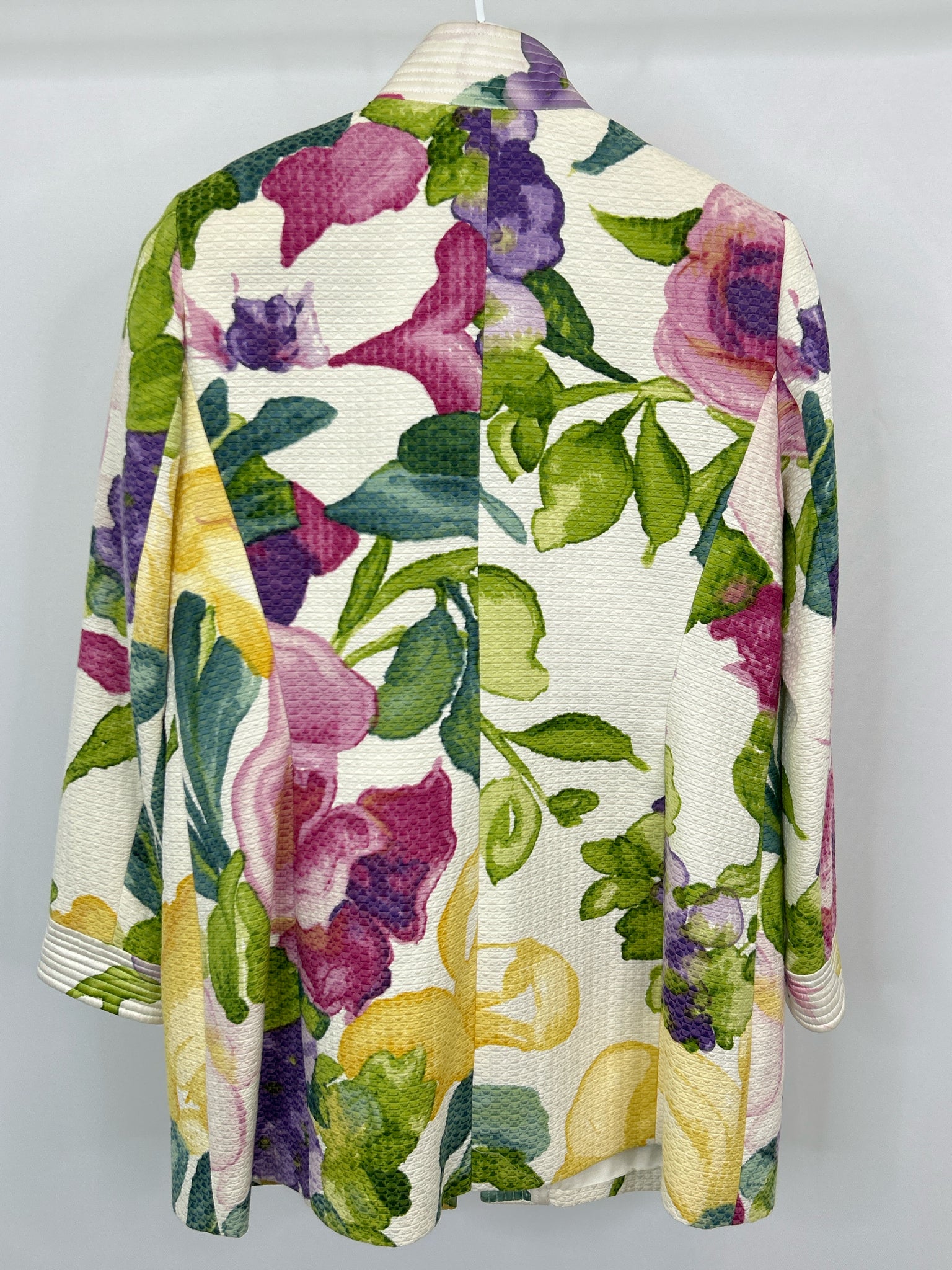 LINDA ALLARD ELLEN TRACY Size 10 FLORAL PRINT Women Jacket