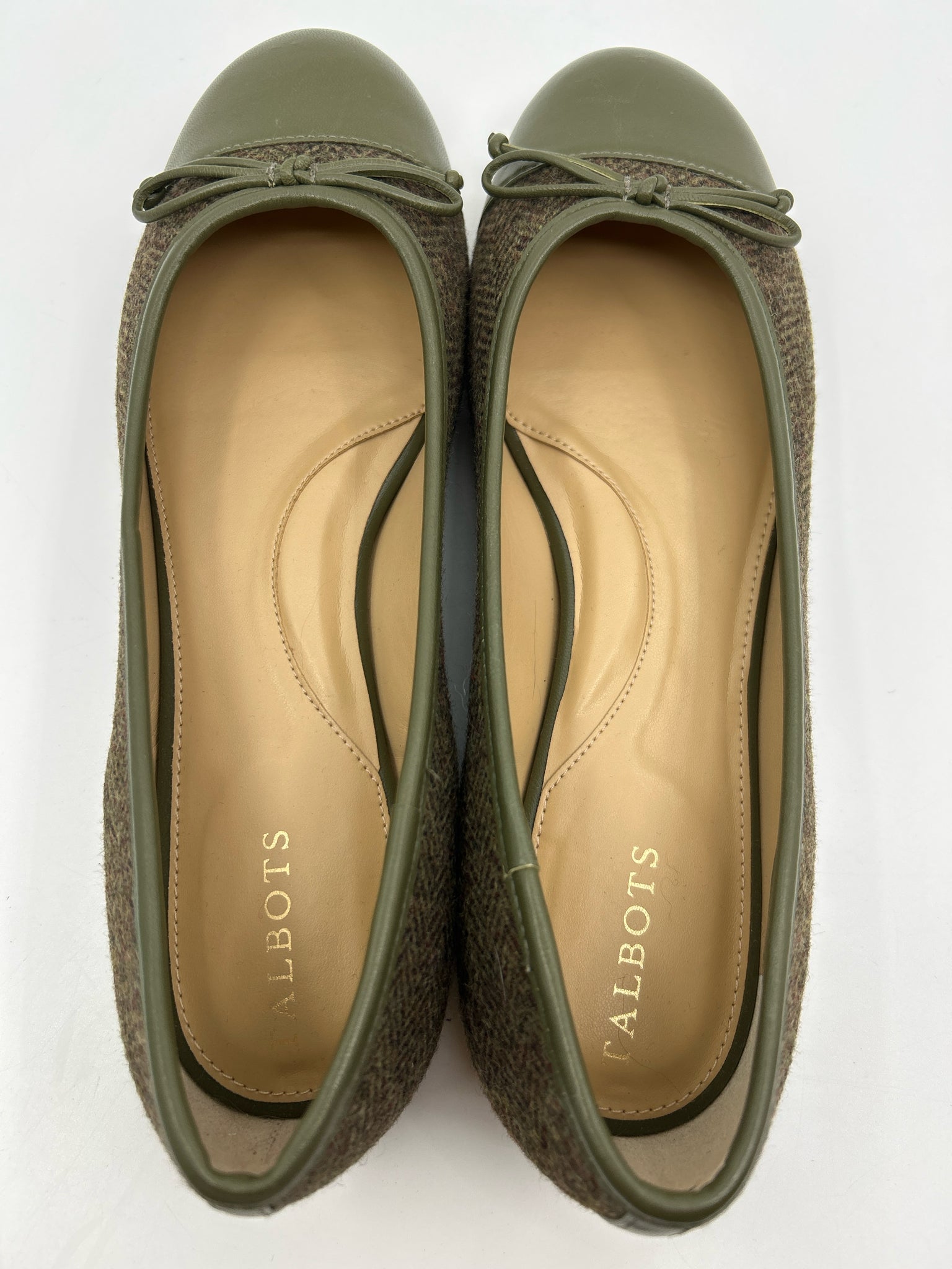 TALBOTS Size 10M OLIVE GREEN Women Flats