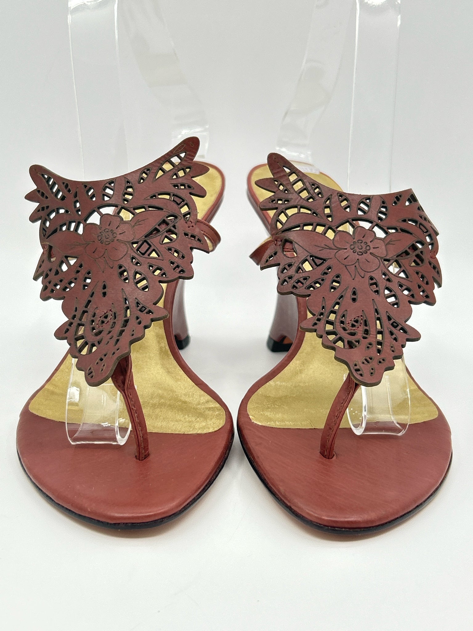 PAR & PASSO Size 39/9 Brown Women Sandal