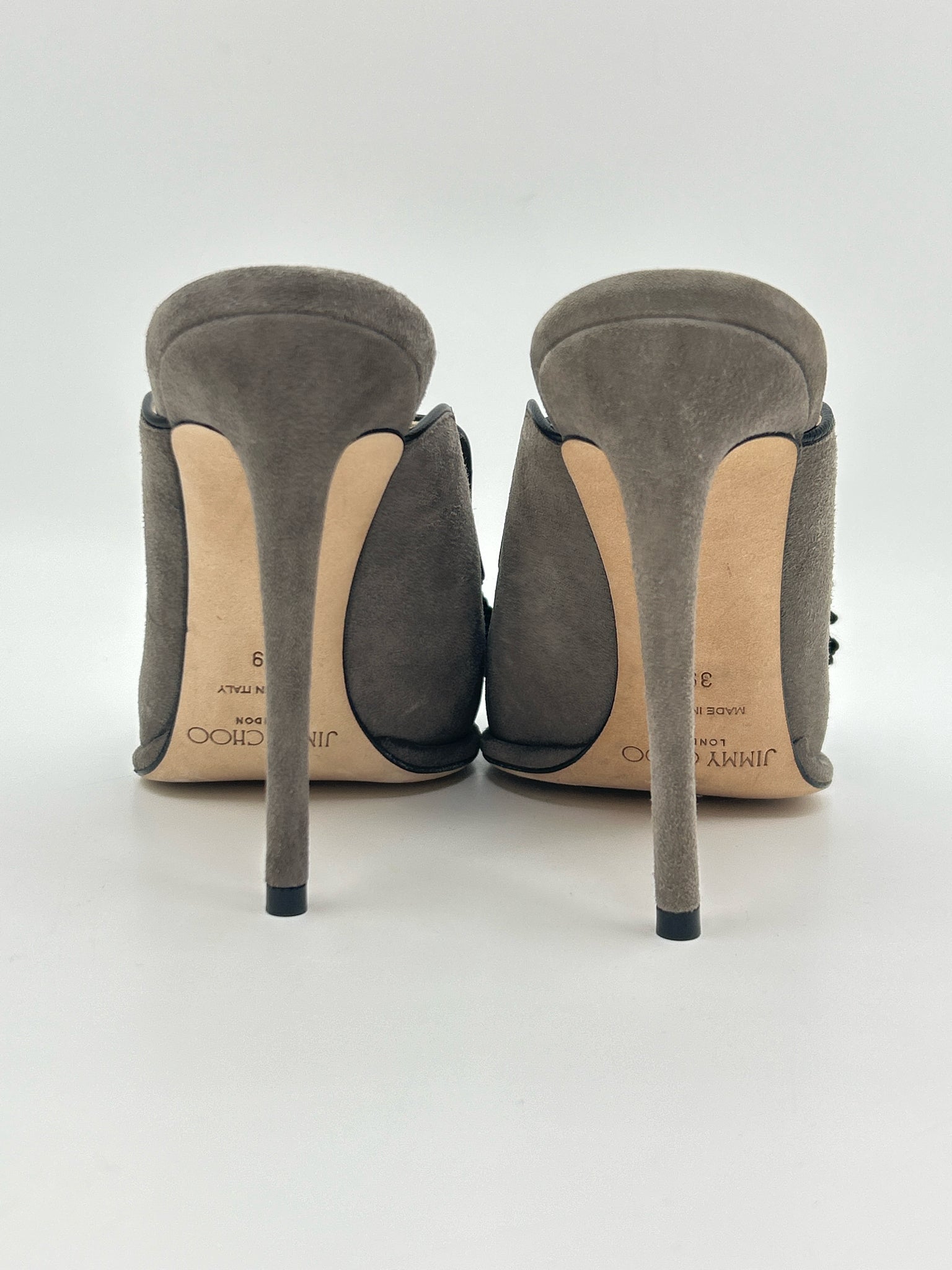 JIMMY CHOO Size 39 Gray Women Pumps