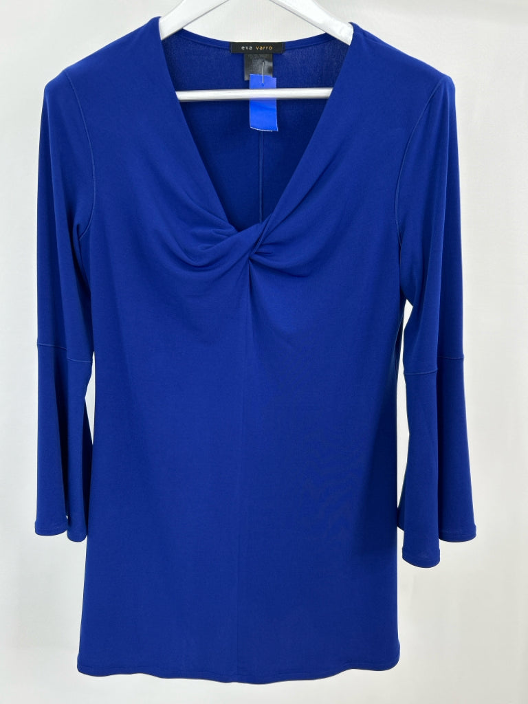 EVA VARRO Size L Royal Blue Women's Top