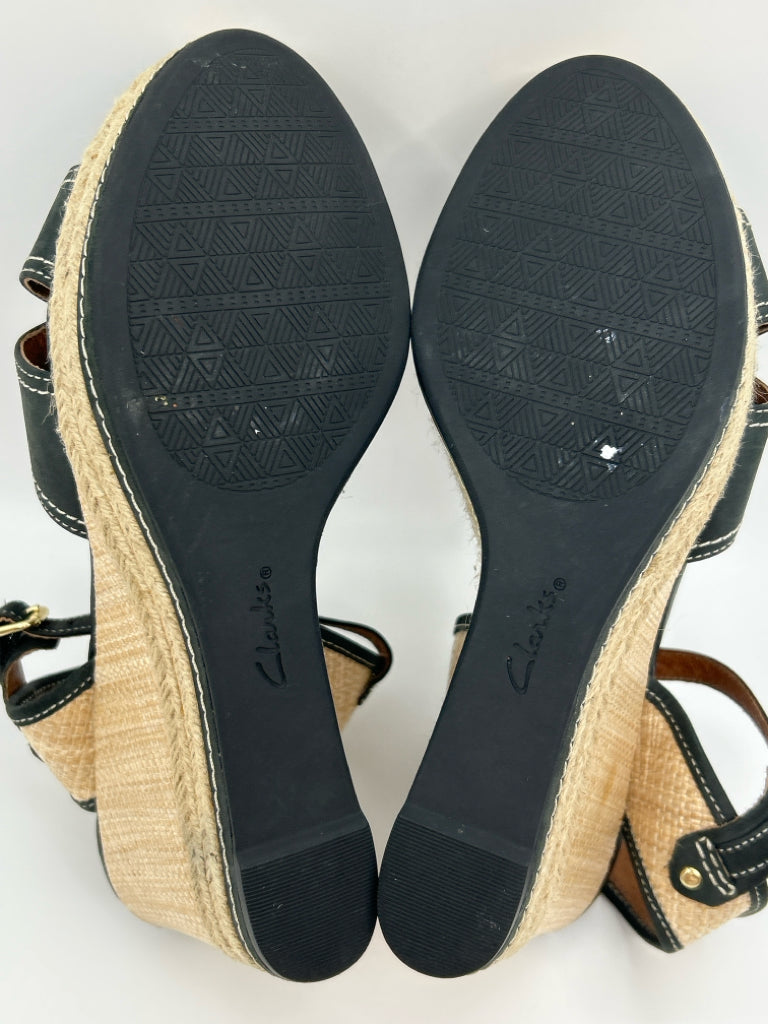 CLARKS Women Size 10M Black Sandal